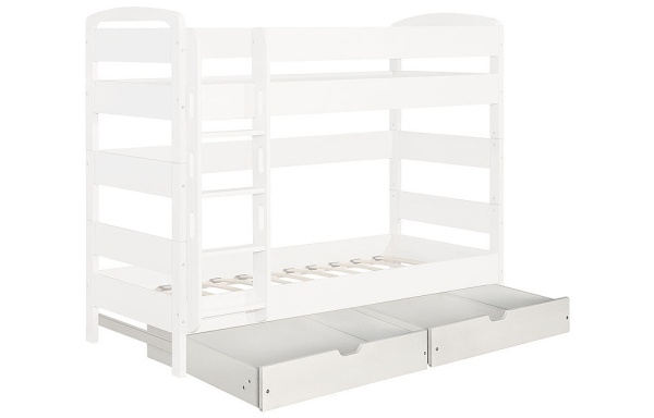 Детская Кровать Массив-Эко Школьник Двухъярусная/Разные Цвета Ш-860 х Г-2060 х В-1640 мм