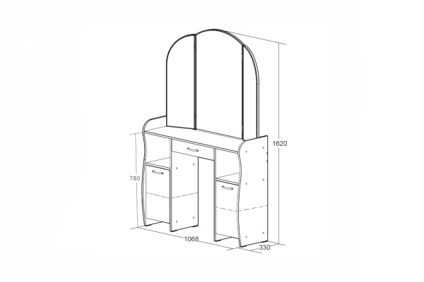 Туалетный стол София Т2 венге цаво / дуб белфорт