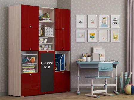 Шкаф Юнга-11 МДФ (Ш-1500  x В-2020  x Г-420 мм)/Разные Цвета