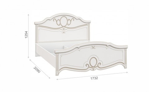 Спальный Гарнитур Барбара Белый/Патина Золото