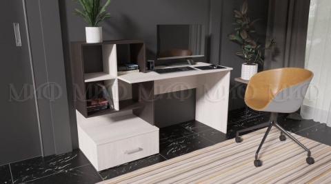 Компьютерный Стол  Моника №8 Дуб Венге/Сандал Светлый Ш-1500 x В-1050 x Г-550 мм